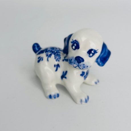 small dog blue