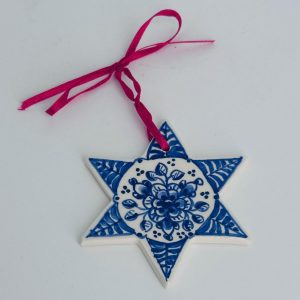 Christmas star with flowers
