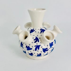 Tulipvase round with Shirleaves design